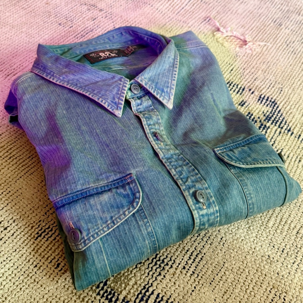 RRL by Ralph Lauren Western Thick Jean Shirt, XXL